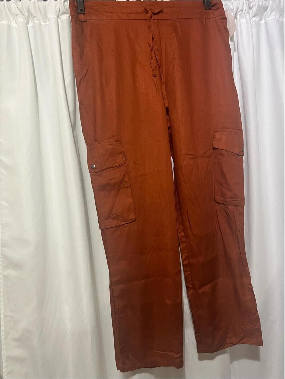 French Laundry Rust Cargo Trousers roll up size L